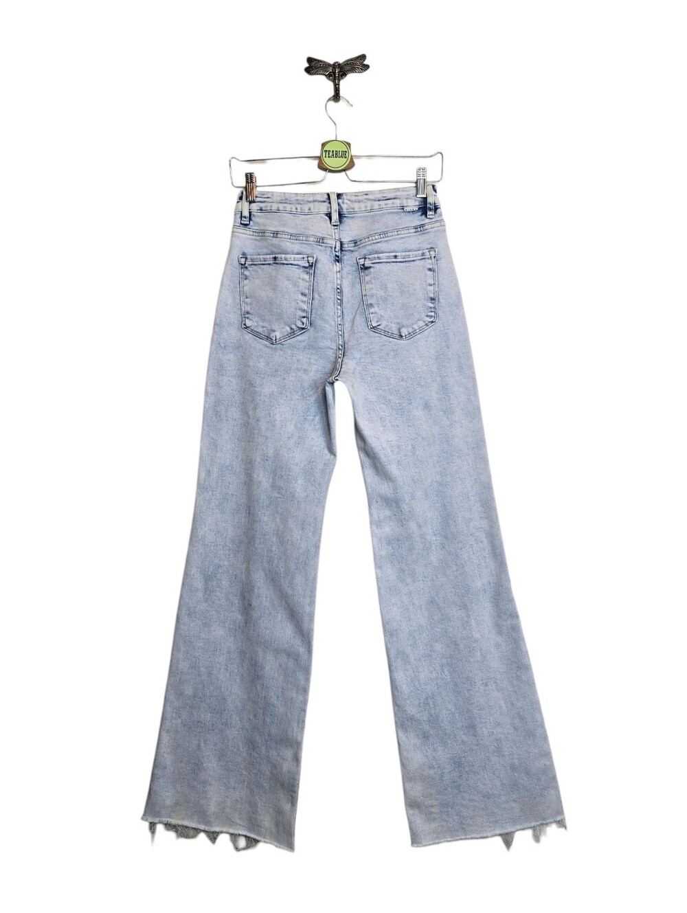 Risen Jeans Georgia - Light Wash Wide Leg Long Tall 5/27 NWT 34" Inseam - Picture 3 of 16